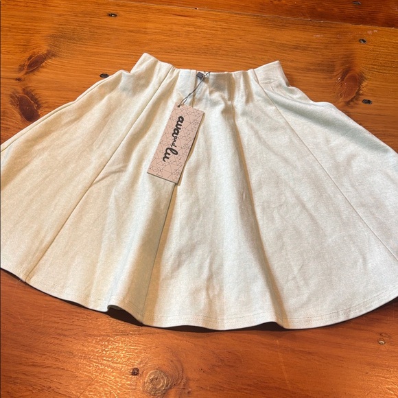 New! AVA & LU 6 Mint Speckled Skirt Soft A-Line Tee Skirt - Picture 2 of 6